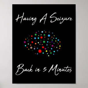 Epilepsie met een epileptische aanval poster