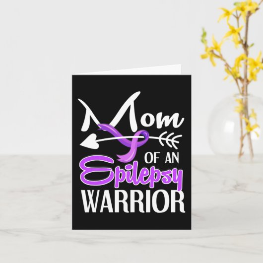 Epilepsie Moeder Paarse Lint Bewustzijn Moeder 2 Kaart (Gele Bloem)