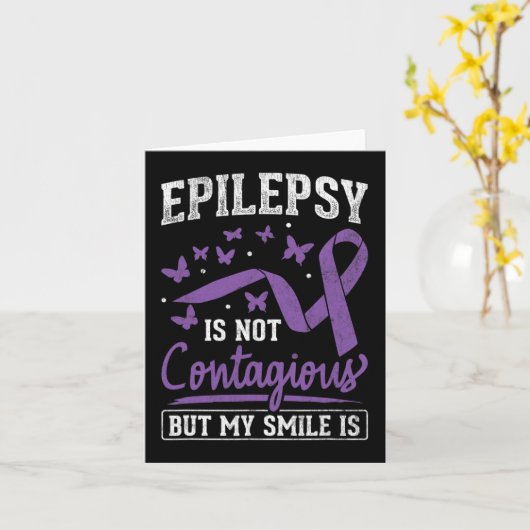 Epilepsie niet besmettelijk Mijn glimlach is epile Kaart (Gele Bloem)