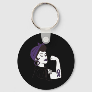 Epilepsie niet voor het zwakke bewustzijn Paarse l Sleutelhanger