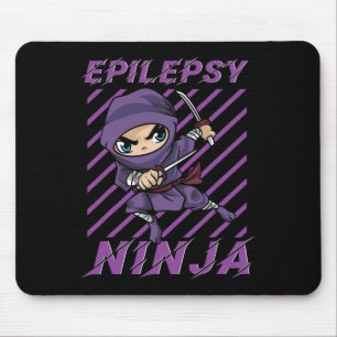 Epilepsie Ninja Paarse lint Epileptische aanvallen Muismat