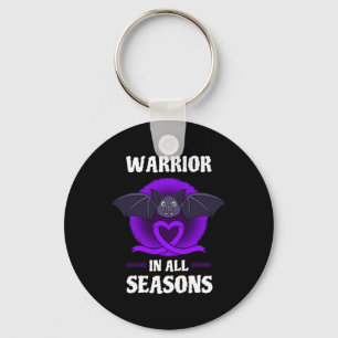 Epilepsie Paarse Bewustzijnslint Warrior Bat Hallo Sleutelhanger