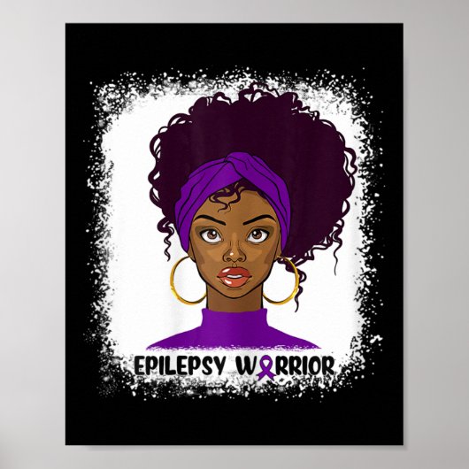 Epilepsie Strijder Ondersteuning Epilepsie Bewustz Poster (Voorkant)