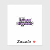Epilepsie Supporter Paarse Epilepsie Bewustzijn Sticker (Vel)