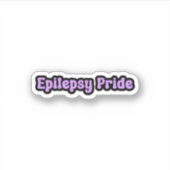Epilepsie trots Paarse bewustzijn Sticker (Voorkant)
