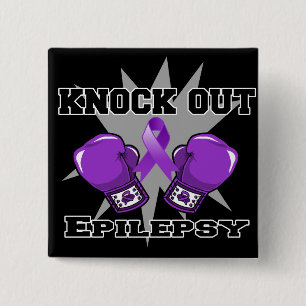 Epilepsie uitknijpen vierkante button 5,1 cm