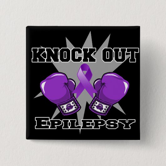 Epilepsie uitslaan vierkante button 5,1 cm (Voorkant)