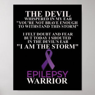 Epilepsie Warrior Awareness Christelijk Faith Poster