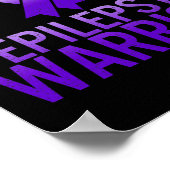 Epilepsie Warrior Awareness Convulsieondersteuning Poster (Hoek)