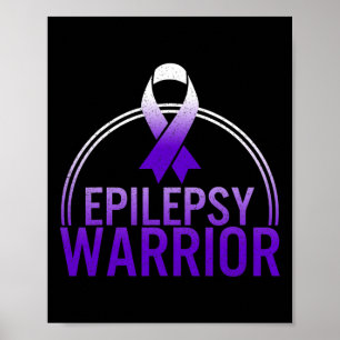 Epilepsie Warrior Awareness Convulsieondersteuning Poster