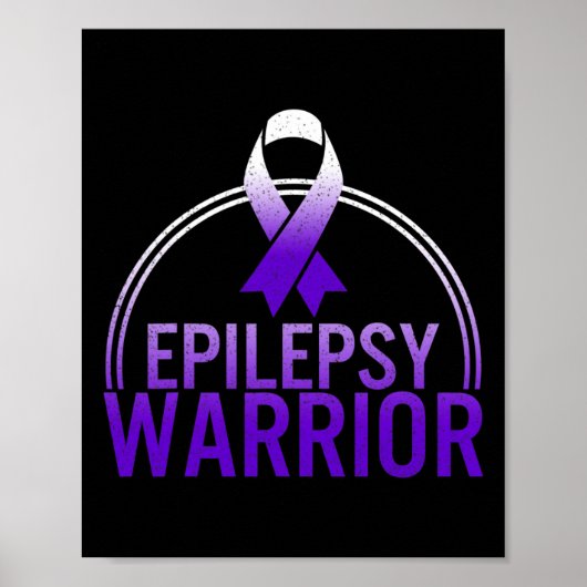 Epilepsie Warrior Awareness Convulsieondersteuning Poster (Voorkant)