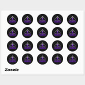 Epilepsie Warrior Awareness Convulsieondersteuning Ronde Sticker (Vel)