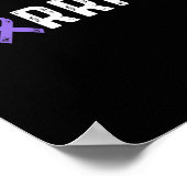 Epilepsie Warrior Awareness Paarse lint Mannen en  Poster (Hoek)