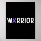 Epilepsie Warrior Awareness Paarse lint Mannen en  Poster (Voorkant)