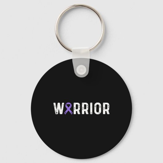 Epilepsie Warrior Awareness Paarse lint Mannen en  Sleutelhanger (Voorkant)