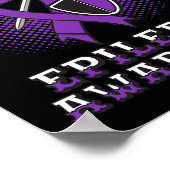 Epilepsie Warrior Epilepsie Epileptische aanval Di Poster (Hoek)