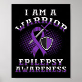 Epilepsie Warrior Epilepsie Epileptische aanval Di Poster (Voorkant)