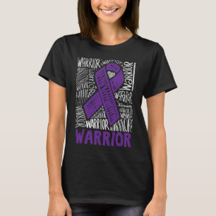 Epilepsie Warrior Family Support Gift Paarse lint T-shirt