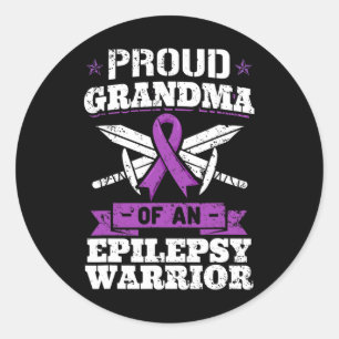 Epilepsie Warrior Oma Epileptische aanval stoornis Ronde Sticker