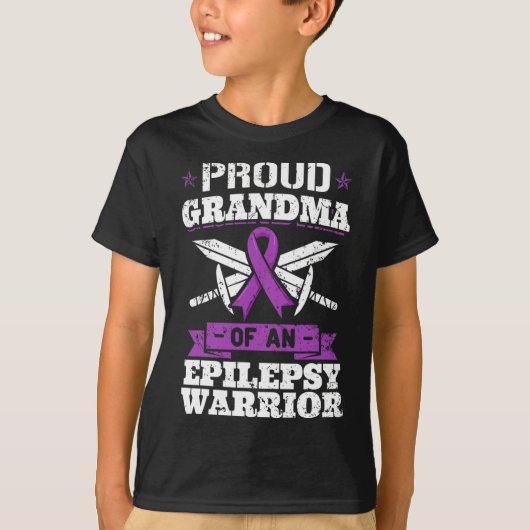 Epilepsie Warrior Oma Epileptische aanval stoornis T-shirt (Voorkant)