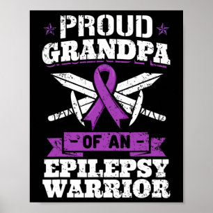 Epilepsie Warrior Opa Epileptische aanval Poster