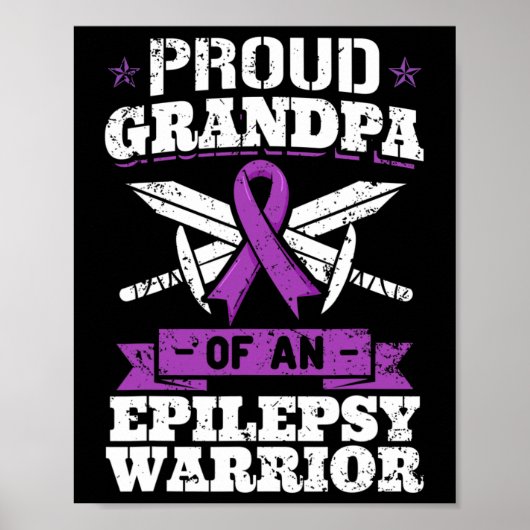 Epilepsie Warrior Opa Epileptische aanval Poster (Voorkant)