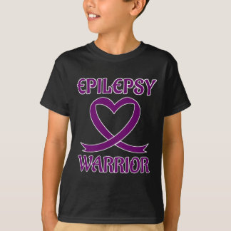 Epilepsie Warrior Paarse Heart Ribbon Awareness T-shirt