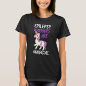 Epilepsie Warrior Quote Paarse lint Epileptische U T-shirt (Voorkant)