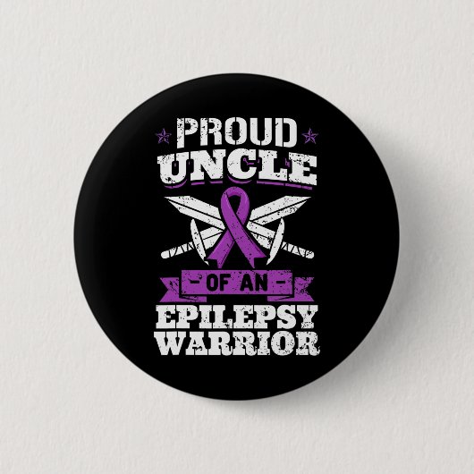 Epilepsie Warrior Uncle Epileptic Convulsion Disor Ronde Button 5,7 Cm (Voorkant)