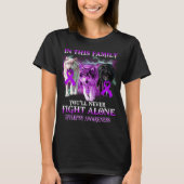 epilepsie wolf vecht nooit alleen t-shirt (Voorkant)