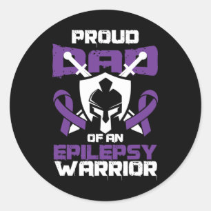 Epilepsie Ziekteziekte Bewustzijnd Pap van Epileps Ronde Sticker