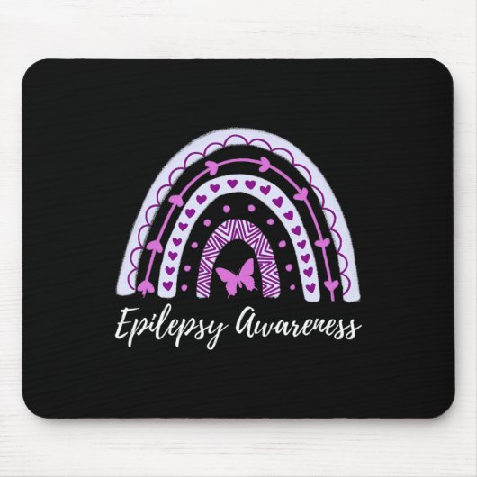 Epilepsiebewustzijn Boho Rainbow Muismat (Voorkant)