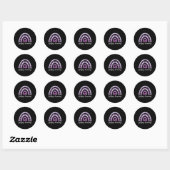 Epilepsiebewustzijn Boho Rainbow Ronde Sticker (Vel)