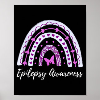 Epilepsiebewustzijn Boho Regenboog Poster