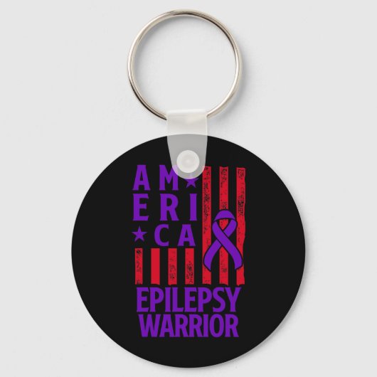 Epilepsiebewustzijn Epileptische Krijger Overleven Sleutelhanger (Voorkant)
