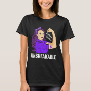 Epilepsiebewustzijn Epileptische Paarse Lint Krijg T-shirt