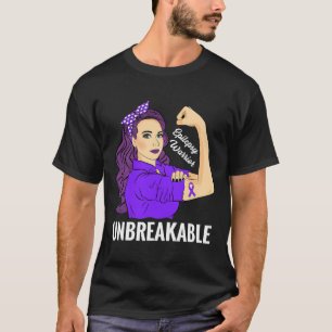 Epilepsiebewustzijn Epileptische Paarse Lint Krijg T-shirt