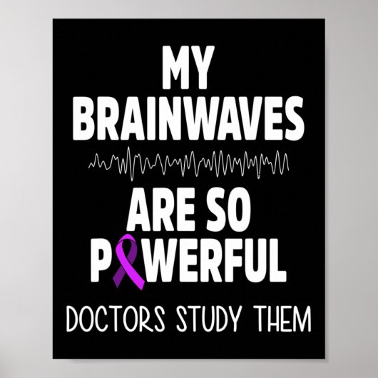 Epilepsiebewustzijn Hersengolven Epileptische Krij Poster (Voorkant)