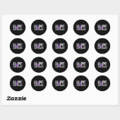 Epilepsiebewustzijn - Hoop Epilepsiebewustzijn Ronde Sticker (Vel)