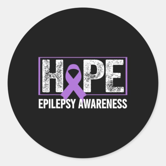 Epilepsiebewustzijn - Hoop Epilepsiebewustzijn Ronde Sticker (Voorkant)