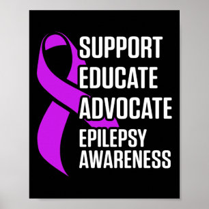 Epilepsiebewustzijn Leer Epileptische Krijger Over Poster