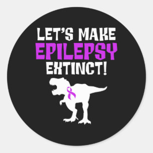 Epilepsiebewustzijn Maak Epileptic Warrior Survivo Ronde Sticker