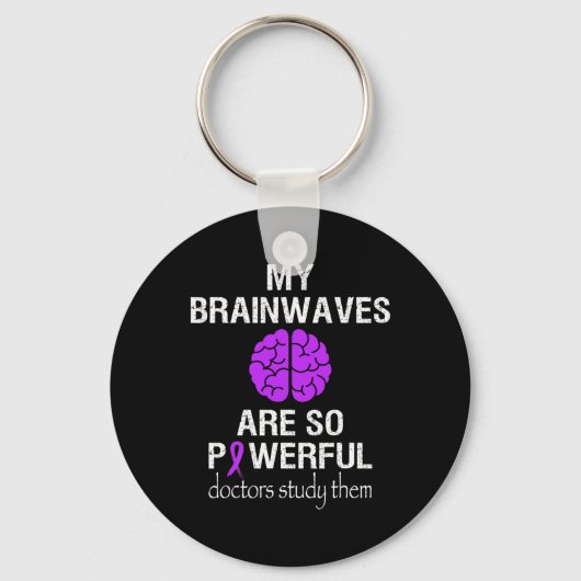 Epilepsiebewustzijn Maand Brainwaves Zijn Zo Krach Sleutelhanger (Voorkant)