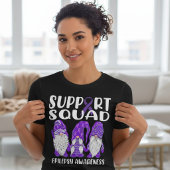 Epilepsiebewustzijn Paarse Gnome Team Tri-Blend Shirt