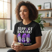 Epilepsiebewustzijn Paarse Gnome Team Tri-Blend Shirt