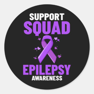 Epilepsiebewustzijn Paarse Lint Armband Krijger Ronde Sticker