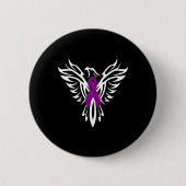 Epilepsiebewustzijn Paarse Ribbon Phoenix Ronde Button 5,7 Cm (Voorkant)