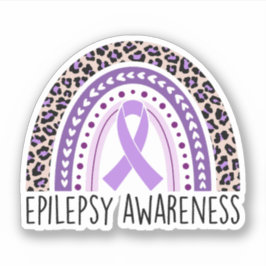 Epilepsiebewustzijn Rainbow Epilepsy Warrior Sticker