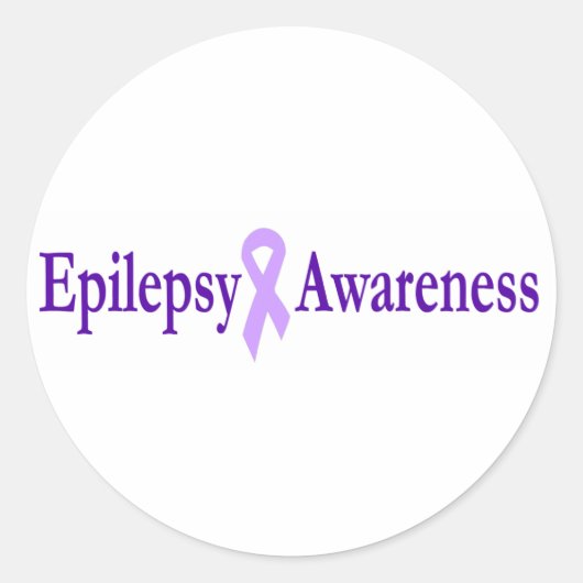 epilepsiebewustzijn ronde sticker (Voorkant)
