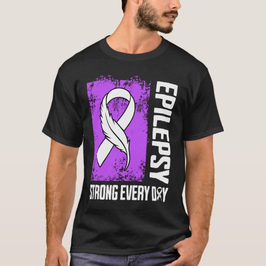 Epilepsiebewustzijn Sterk Elke Dag T-shirt (Voorkant)